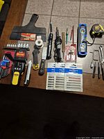 All items laid out on table for overview