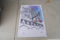 Full view of the architectural art print showing image content and overall condition