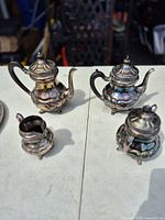 Group shot of all five pieces on tabletop