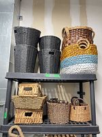 Overall view of baskets on shelving
