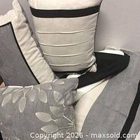 Decorative cushions showing designs and colors