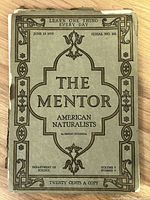 Front cover of The Mentor Serial No.181 American Naturalists showing title, date and condition