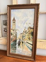 Full view of framed watercolour painting
