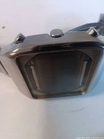 Front view of Seiko digital watch with bracelet