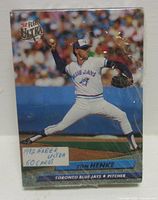 Front of sealed 1992 Fleer Ultra card set displaying Tom Henke card