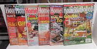 Five Canadian Home Workshop magazines arranged side by side showing all cover titles