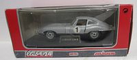 Boxed Majorette Jaguar Type E model, front view