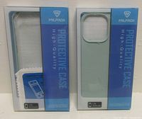 Front view of two boxed MILPROX iPhone 13 cases