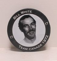 Portrait side of Bill White with surrounding text