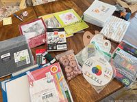 Wide view of all art supplies on table