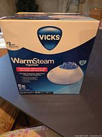 Front view of sealed Vicks WarmSteam vaporizer box