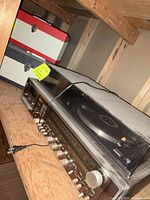 Zenith stereo system with turntable and cassette deck plus stacked record cases