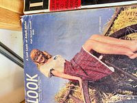 Look magazine 1945 High School Annual, Gene Tierney cover showing wear