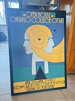 Full view of Ontario College of Art 1980 Open House poster on board