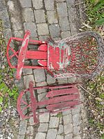 Top view of both sleds showing design and size difference