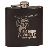 Example of flask with engraving shown for reference
