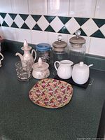 All items grouped on countertop showing overall lot