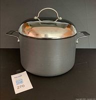 Front view of pot with lid in place