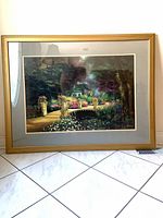 Entire framed print front view showing gold frame, mats and artwork