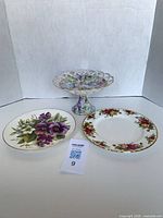 Group view of three china pieces