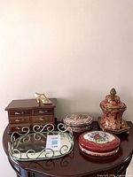 Group shot of all six items on table
