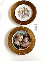 Both porcelain wall plates front view