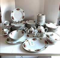 Full set laid out showing quantities and pattern