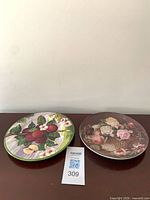 Both porcelain plates front view