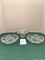 Front view of compote and two bowls