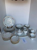 Entire 51-piece dinnerware set arranged together