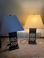 Both lamps side by side illuminated and unilluminated
