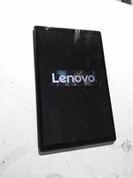 Front view of Lenovo Tab M10 booting to Lenovo logo on screen