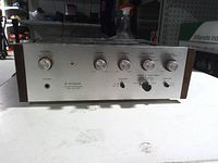 Front view of Pioneer SA-500 amplifier showing controls and faceplate