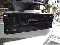 Front view showing Sony branding, display, controls