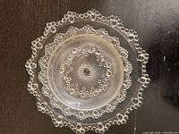 Top view of bubble-rim dish showing pattern