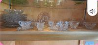 Overall lot showing stacked plates, sugar, creamer and bowls
