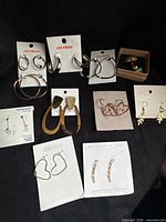 All 11 pairs displayed on cards and small box