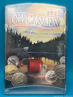 Front of sealed 2000 Oh! Canada coin set in plastic case
