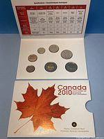 Set closed showing Canada 2010 sleeve and leaf design