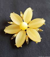 Front view showing lucite petals and centre