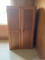 Wardrobe exterior front view with doors closed