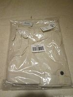 Sealed package containing beige Hollister shorts