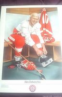Front view of mounted Alex Delvecchio poster print