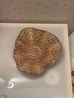 Top view of ceramic bowl showing overall shape and glaze