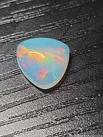 Front view of opal showing play-of-colour