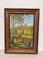 Framed oil painting full view