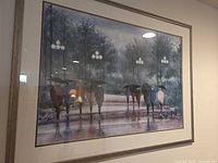Full view of framed print on wall