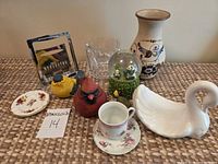 All items displayed on surface showing scale and variety