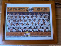Full framed 1959 Giants team photo print