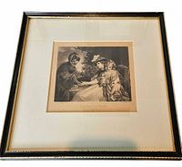 Front view of framed print showing matting and artwork